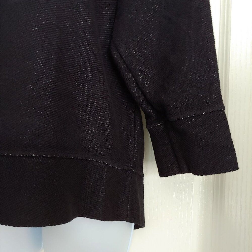 Fresh Produce Black Cotton Sweatshirt 3/4 length M/L - Picture 6 of 12